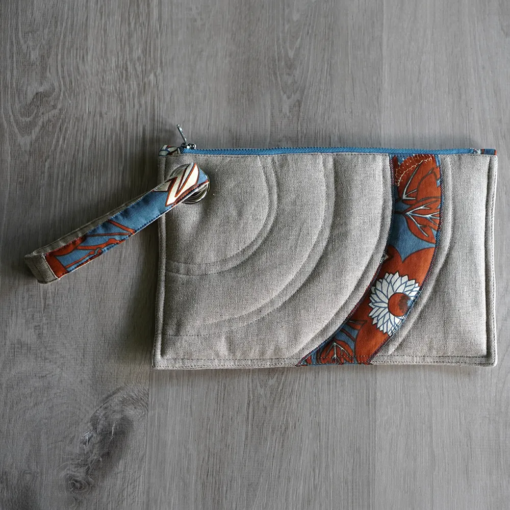 Linen and Blue Spice Envelope Bag - SALE CLOTHING & KIDS