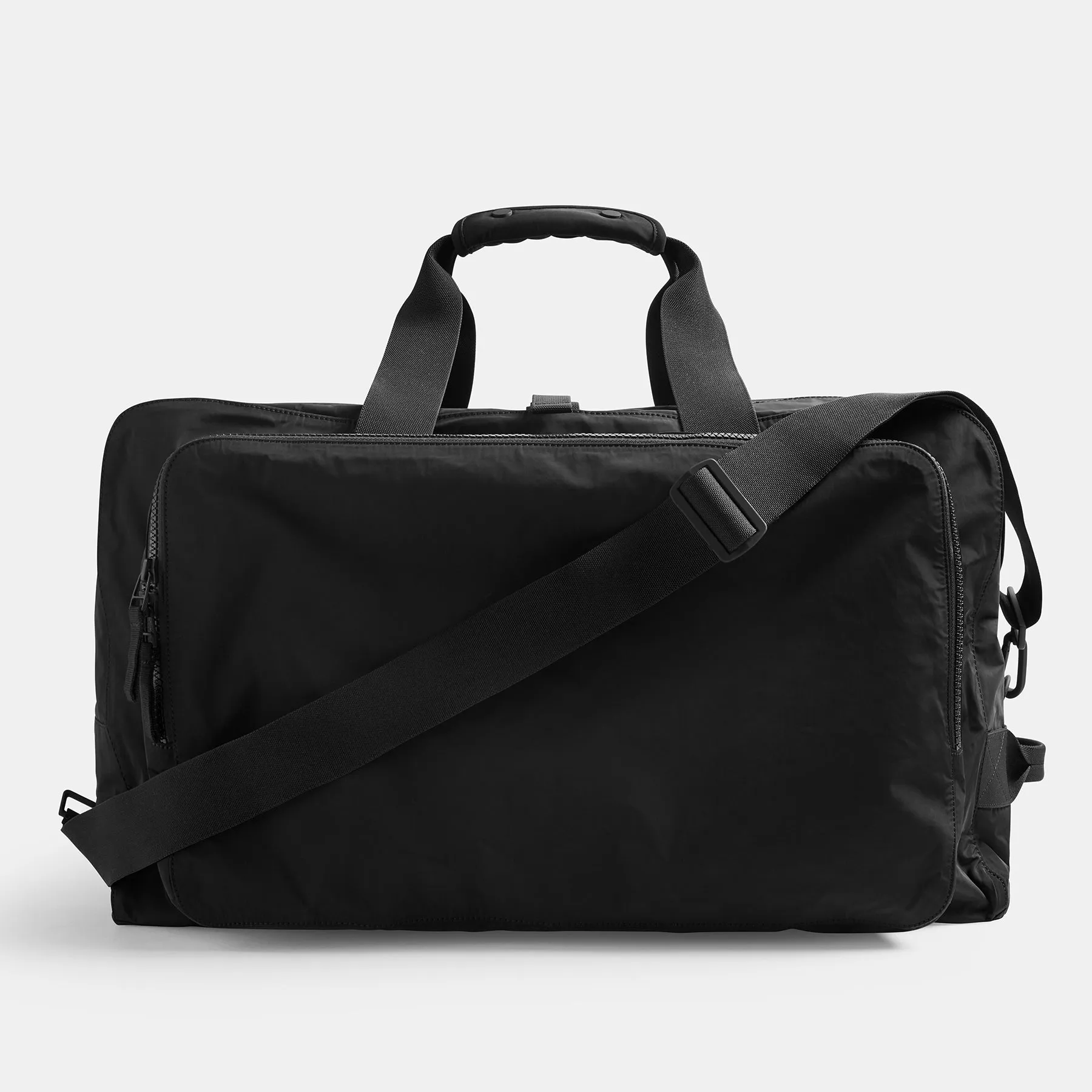 Long Trip Nylon Duffel Bag - Black