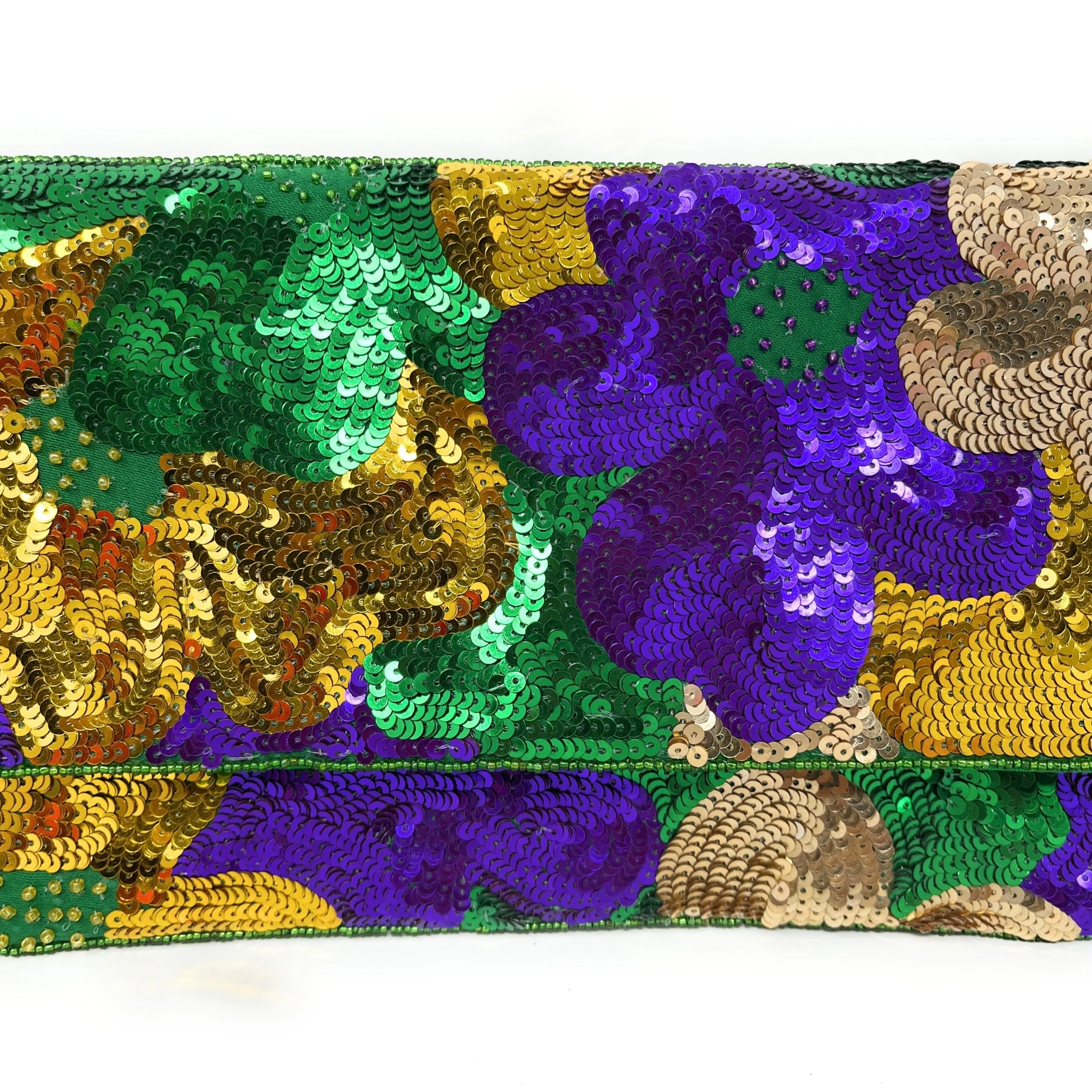 Mardi Gras Sequin Clutch Purse