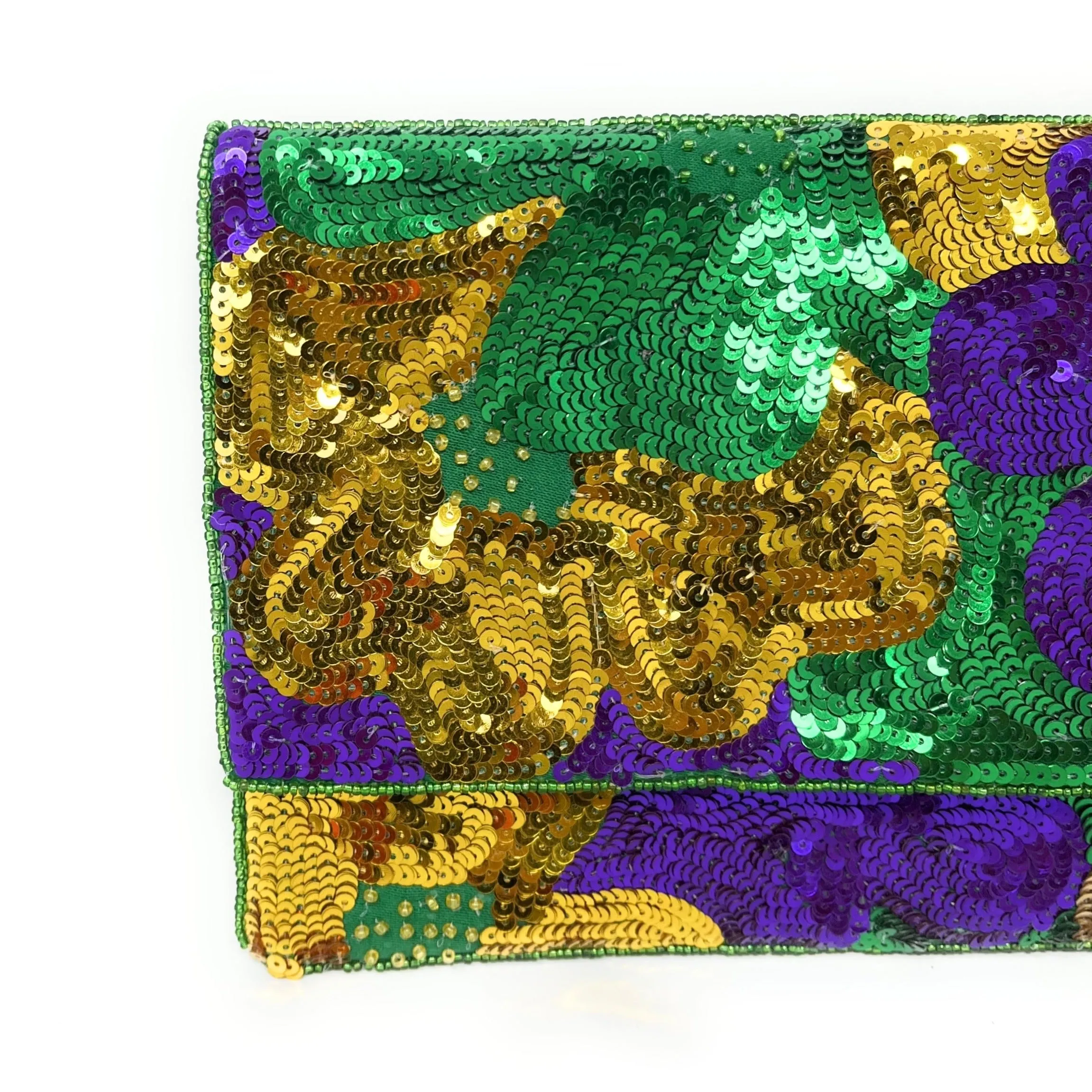 Mardi Gras Sequin Clutch Purse