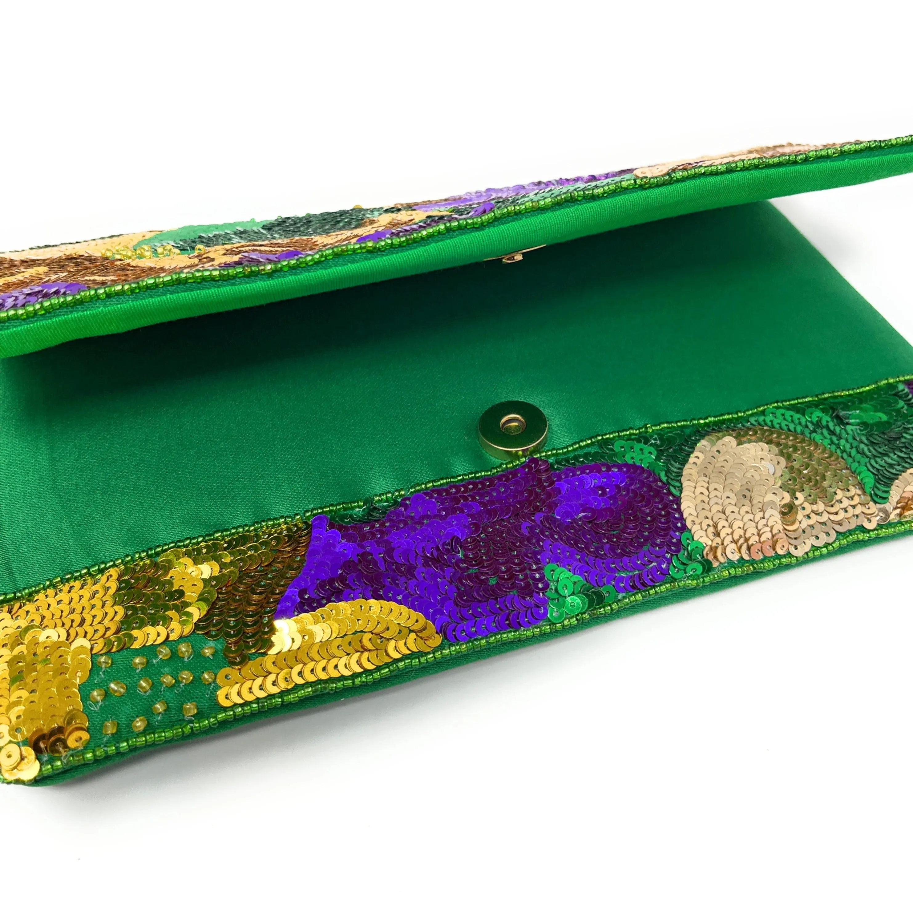 Mardi Gras Sequin Clutch Purse