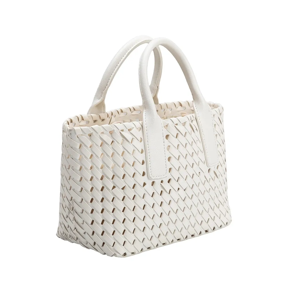 Melie Bianco Chloe Mini Tote White