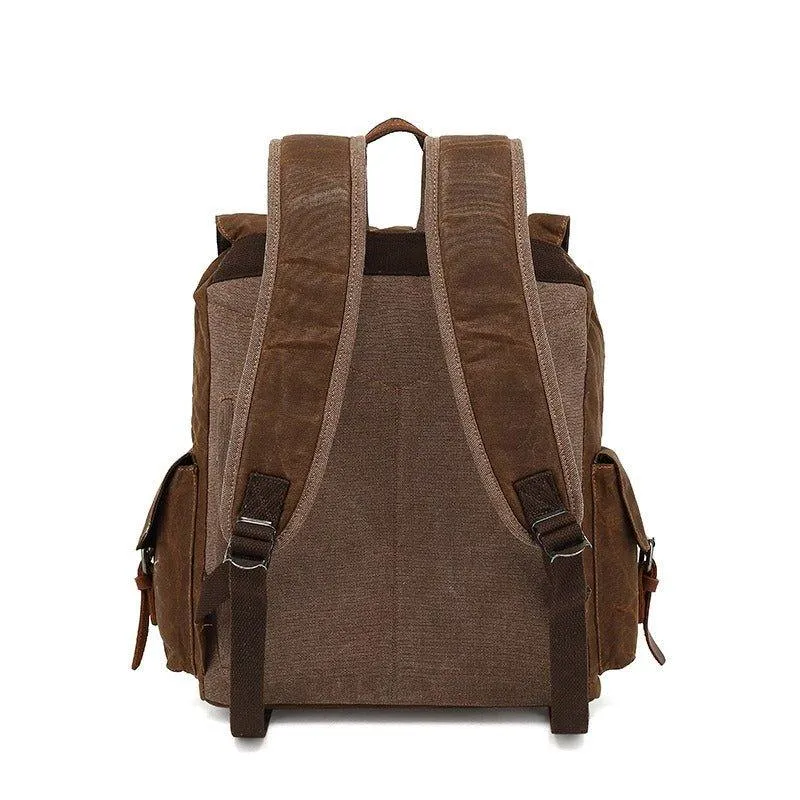 Mens Canvas Backpack Vintage for Travel School