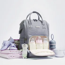 Modern Quilted Diaper Bag Backpack