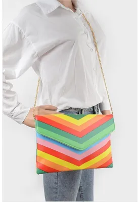 Multi Color Envelope Clutch