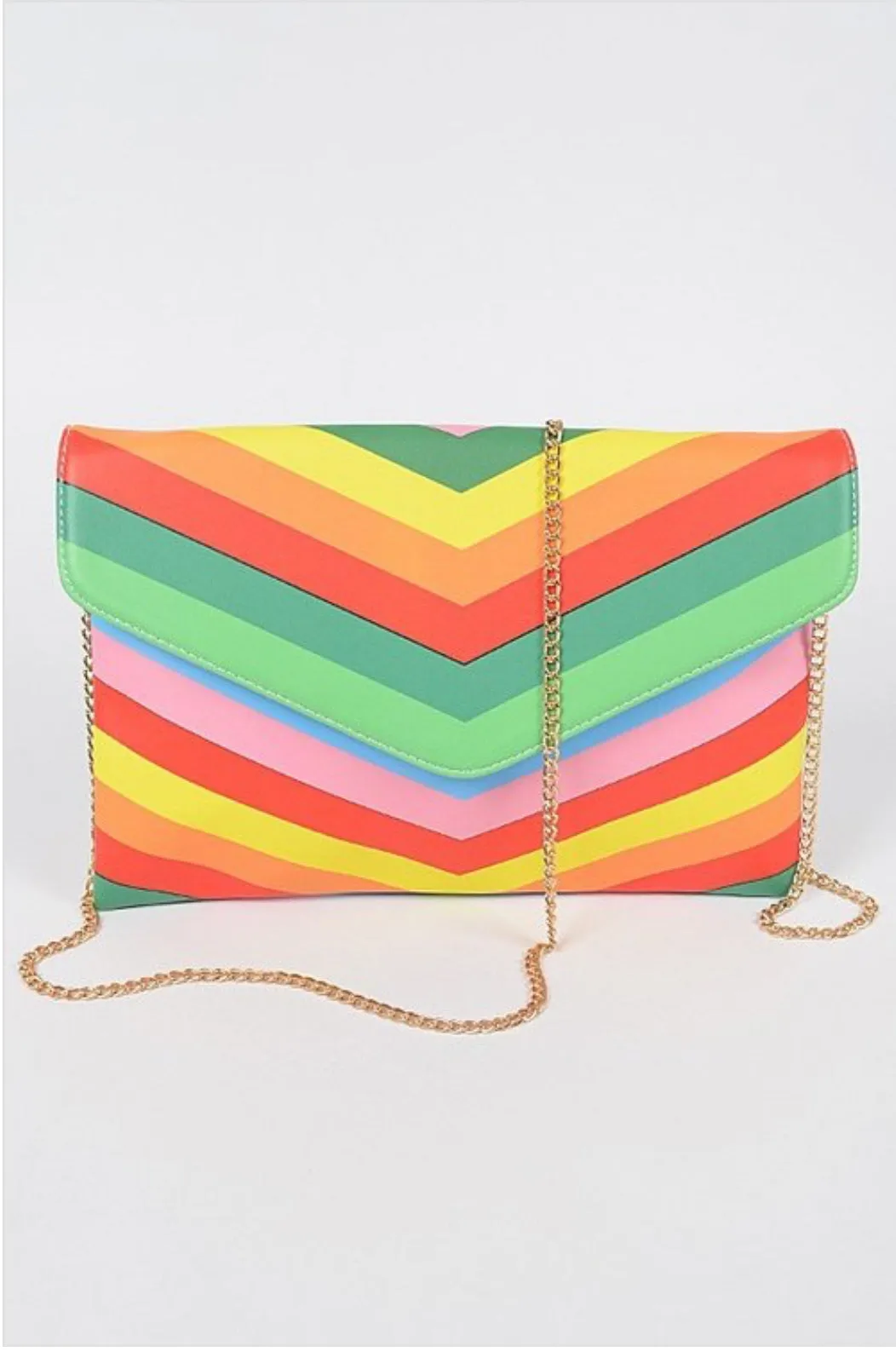 Multi Color Envelope Clutch