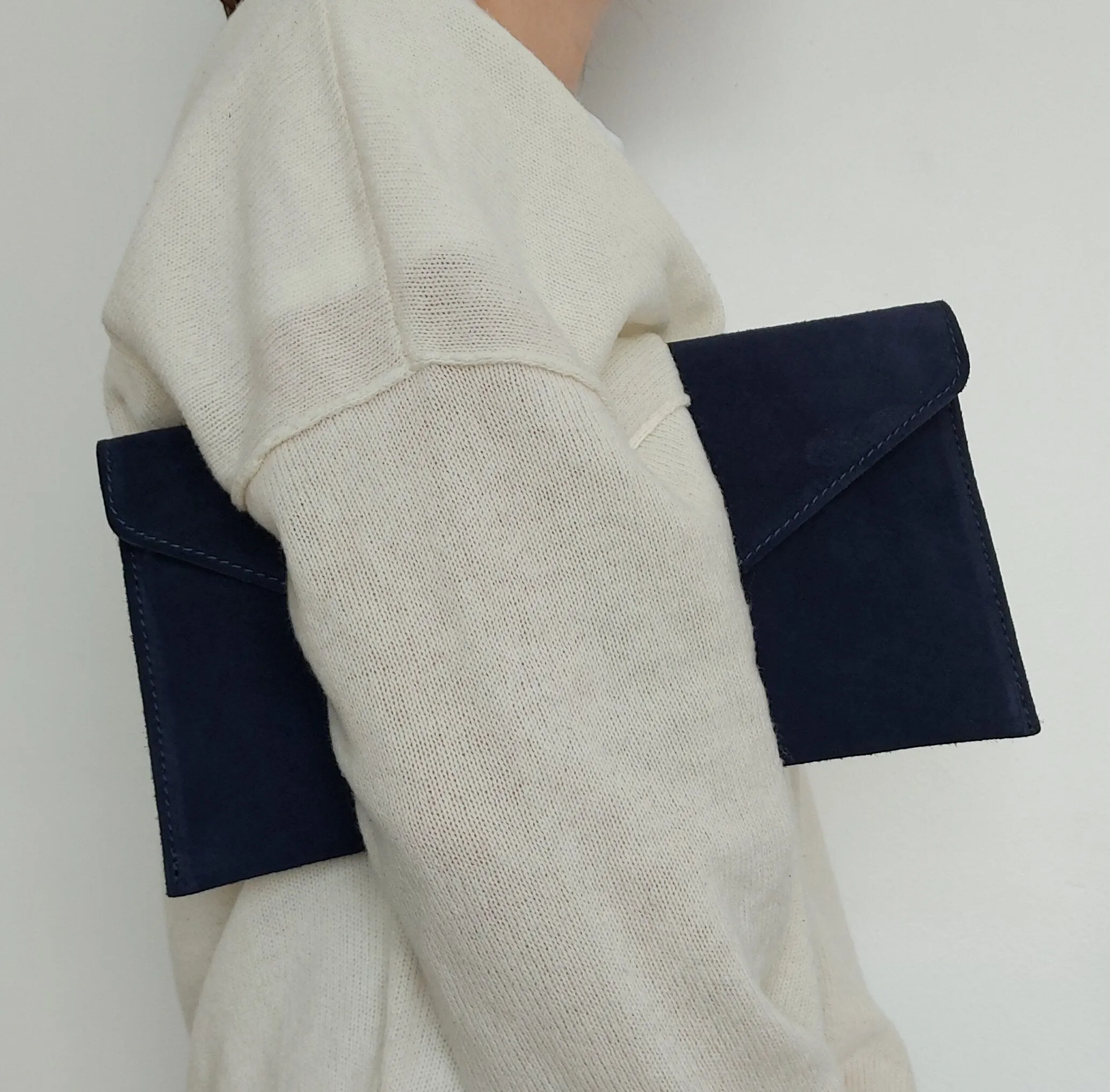 Navy Blue envelope clutch bag