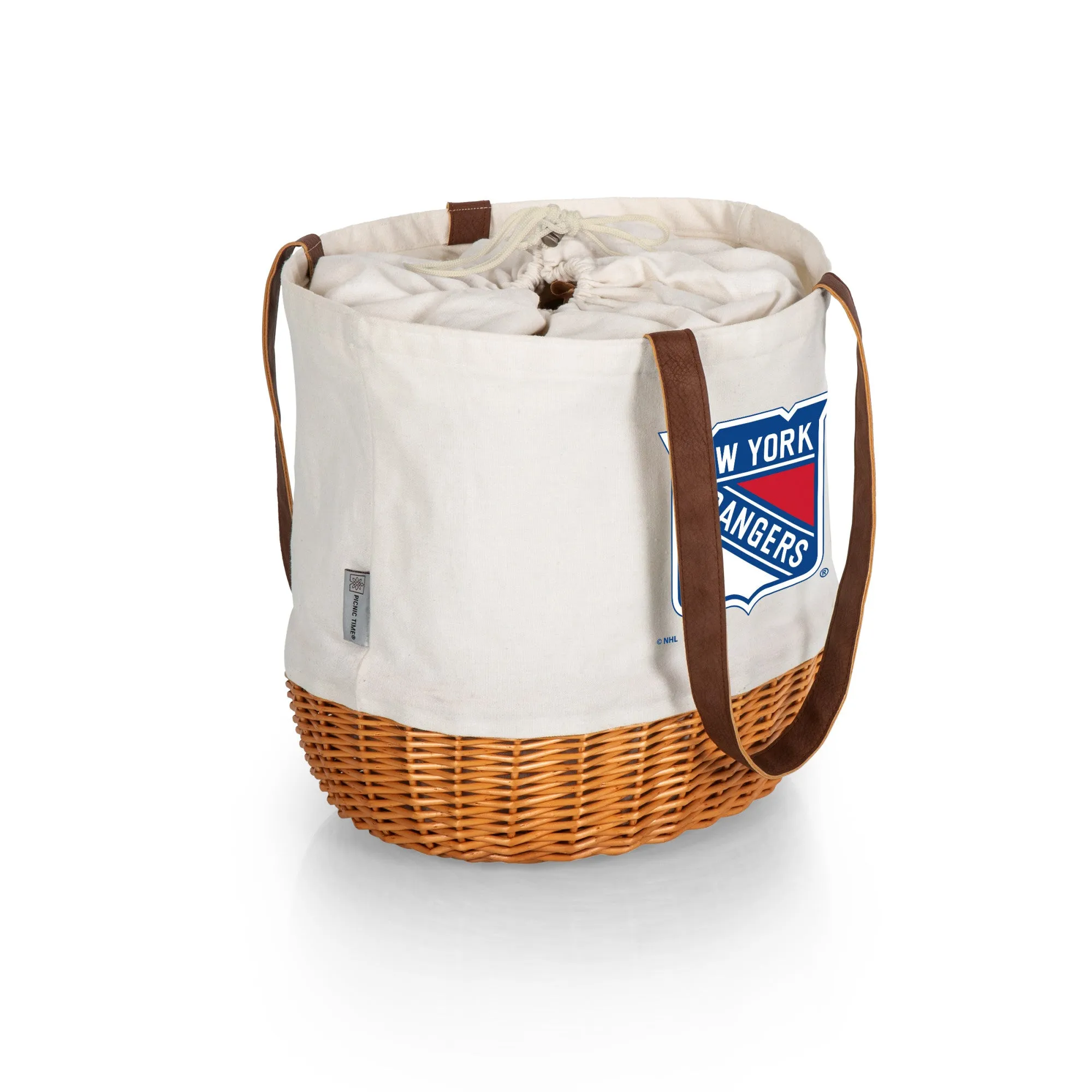 New York Rangers - Coronado Canvas and Willow Basket Tote