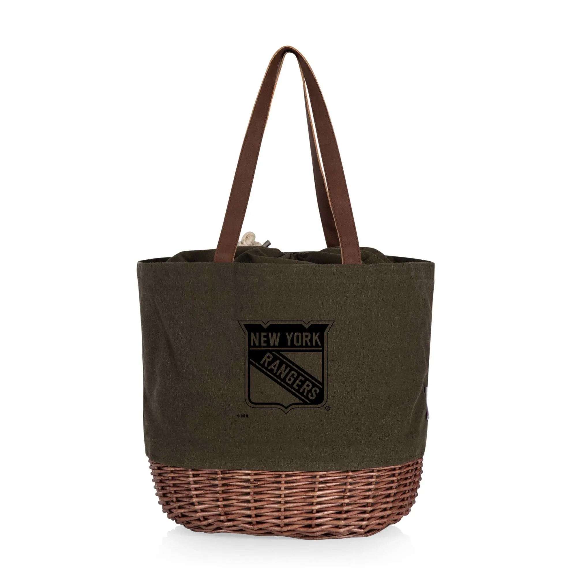 New York Rangers - Coronado Canvas and Willow Basket Tote