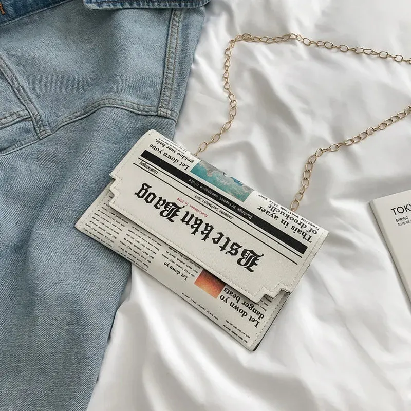 Newspaper Envelope Clutch