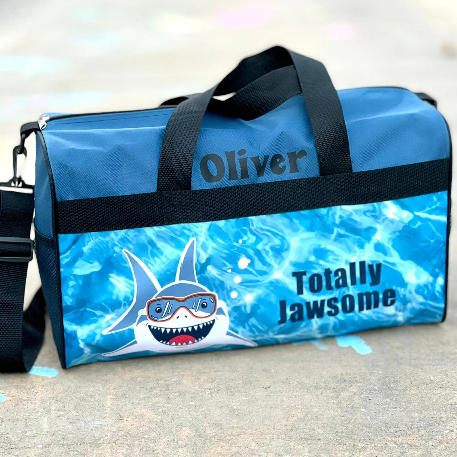 Personalized Kid's Travel Duffel Bag - Jawsome