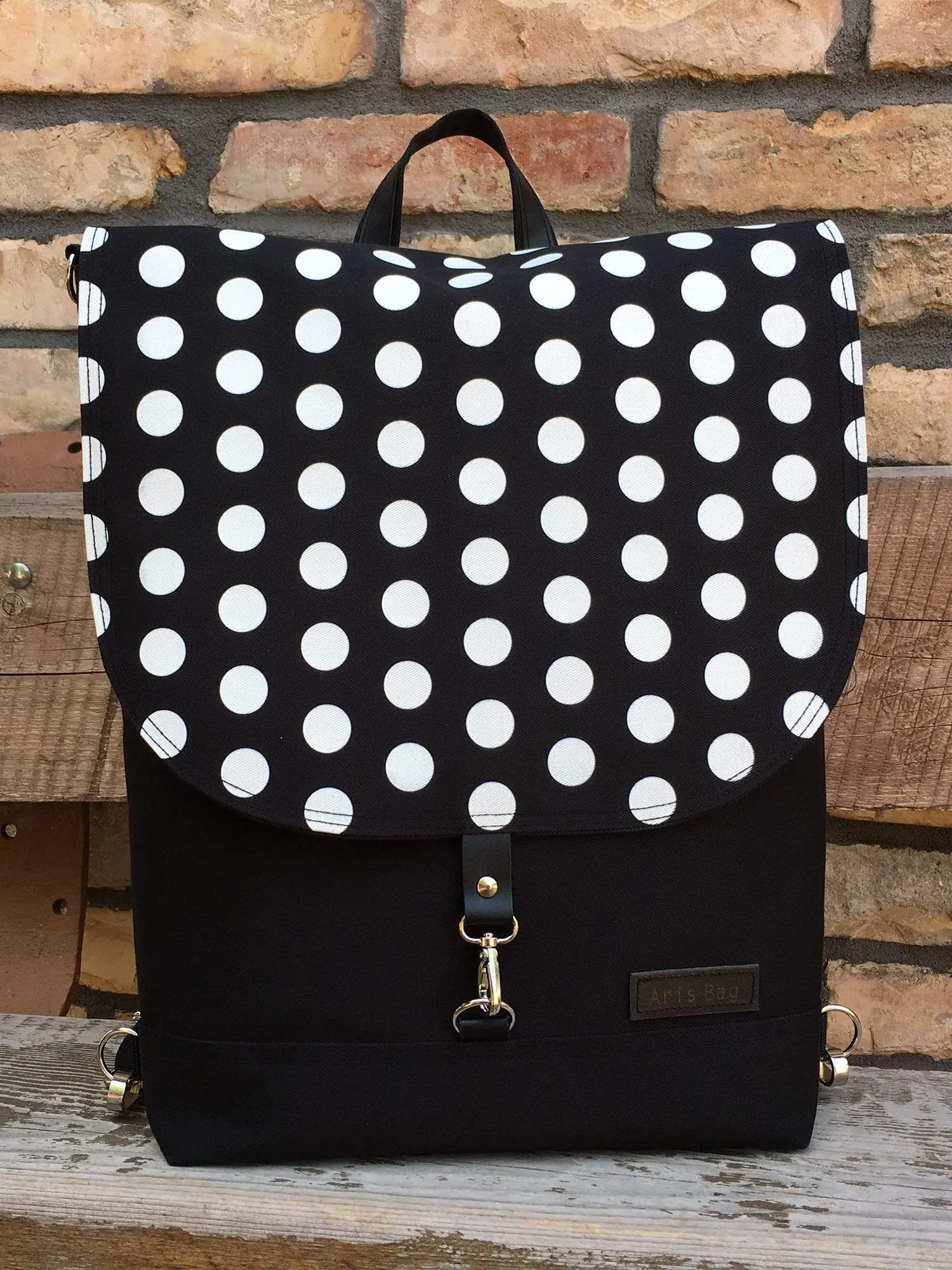 Polka Dots Women's Backpack and Cross Body Bag | Aris Bags