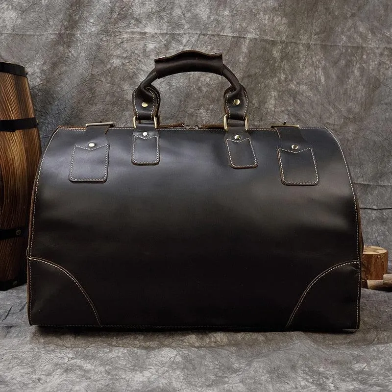 Rich Premium Leather Doctor Style Bag Travel Shoulder