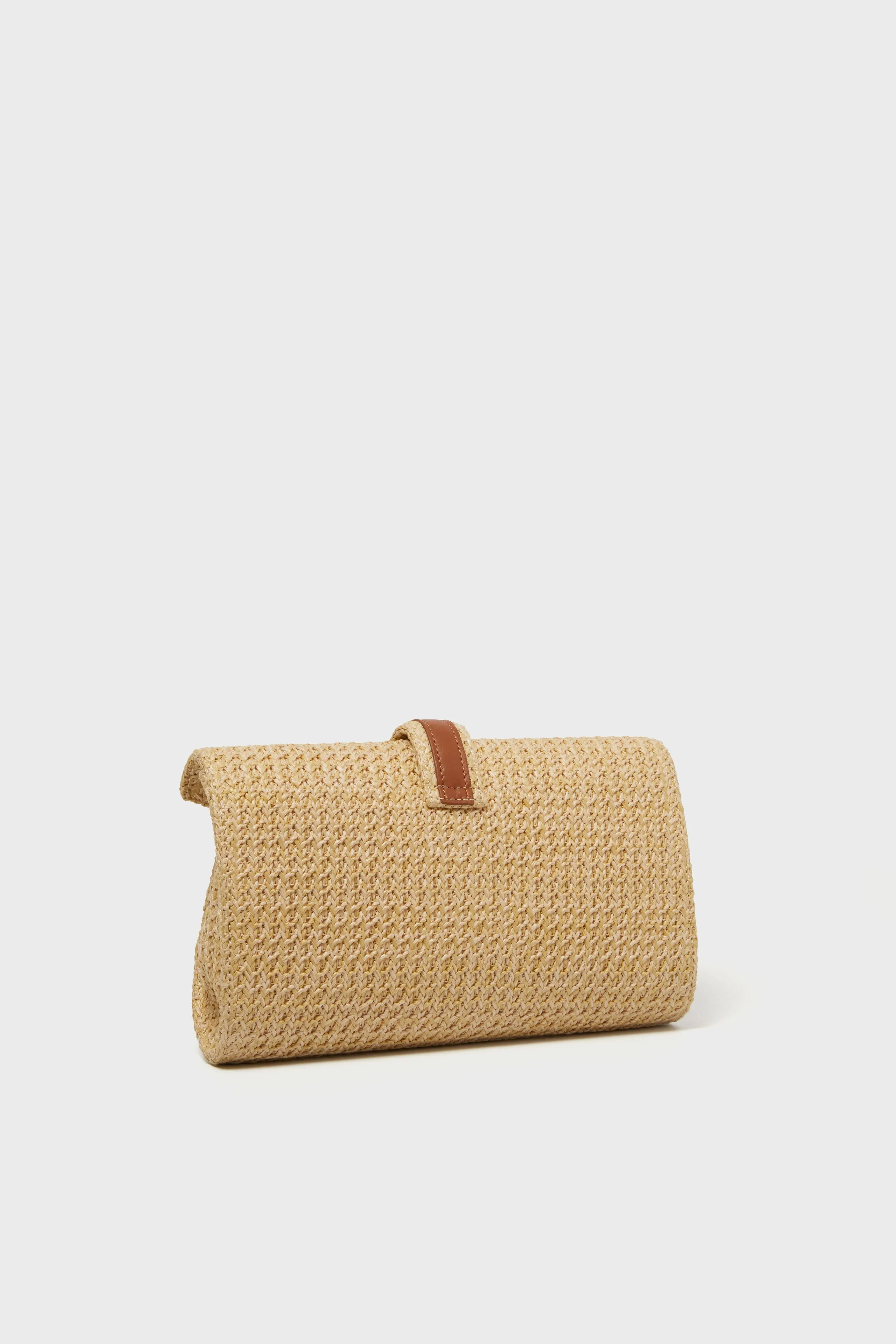 Rowen Raffia Envelope Clutch