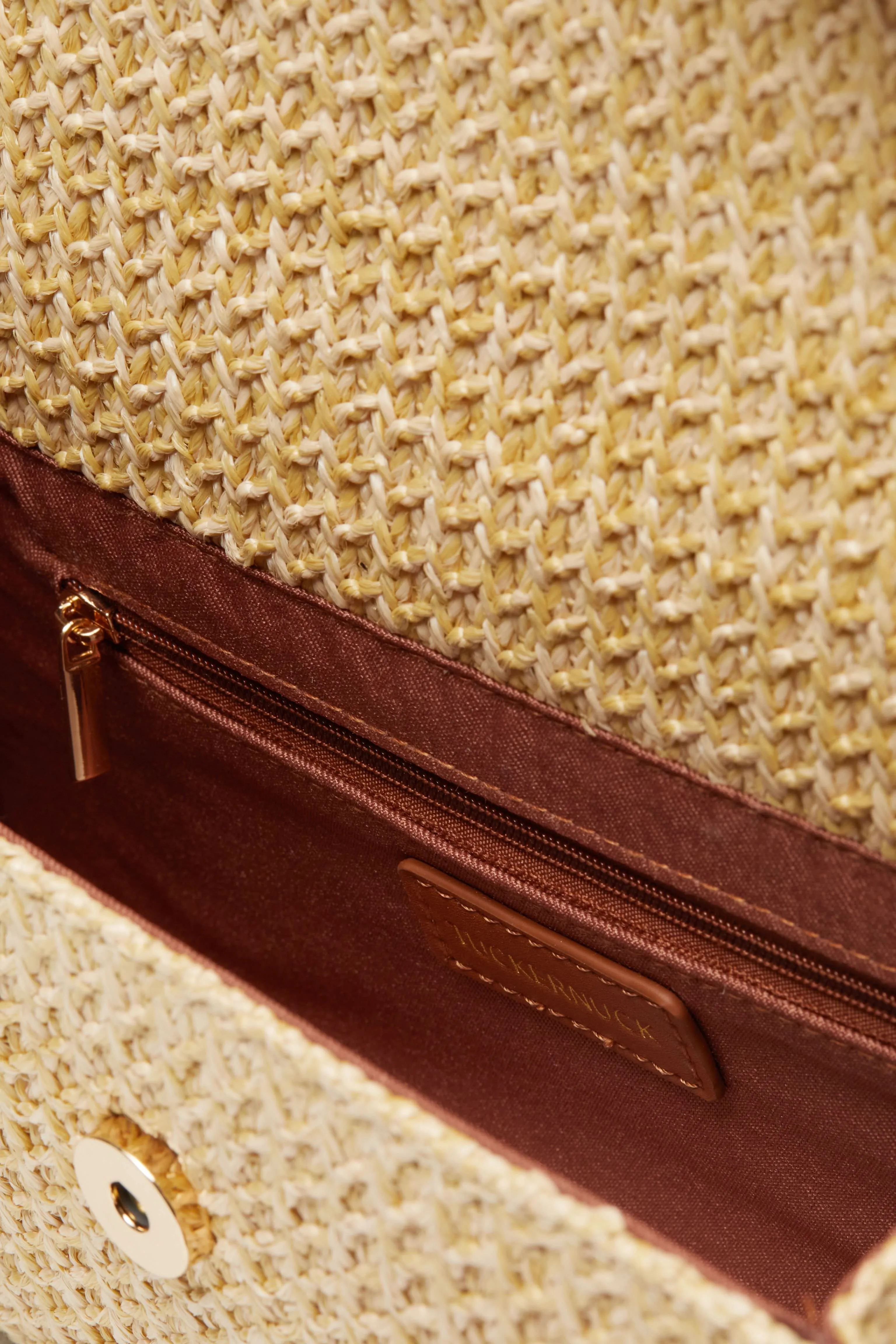 Rowen Raffia Envelope Clutch