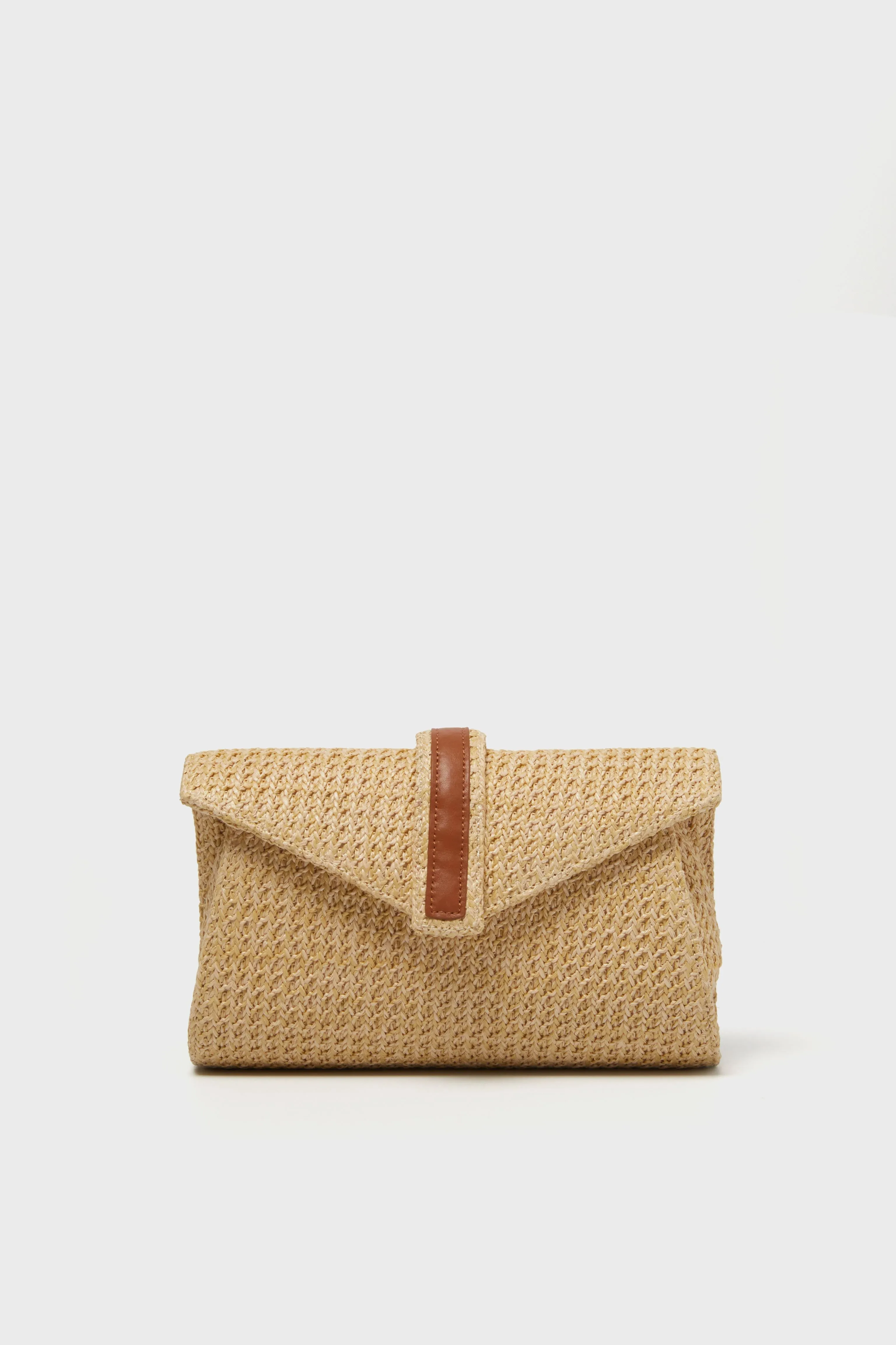 Rowen Raffia Envelope Clutch