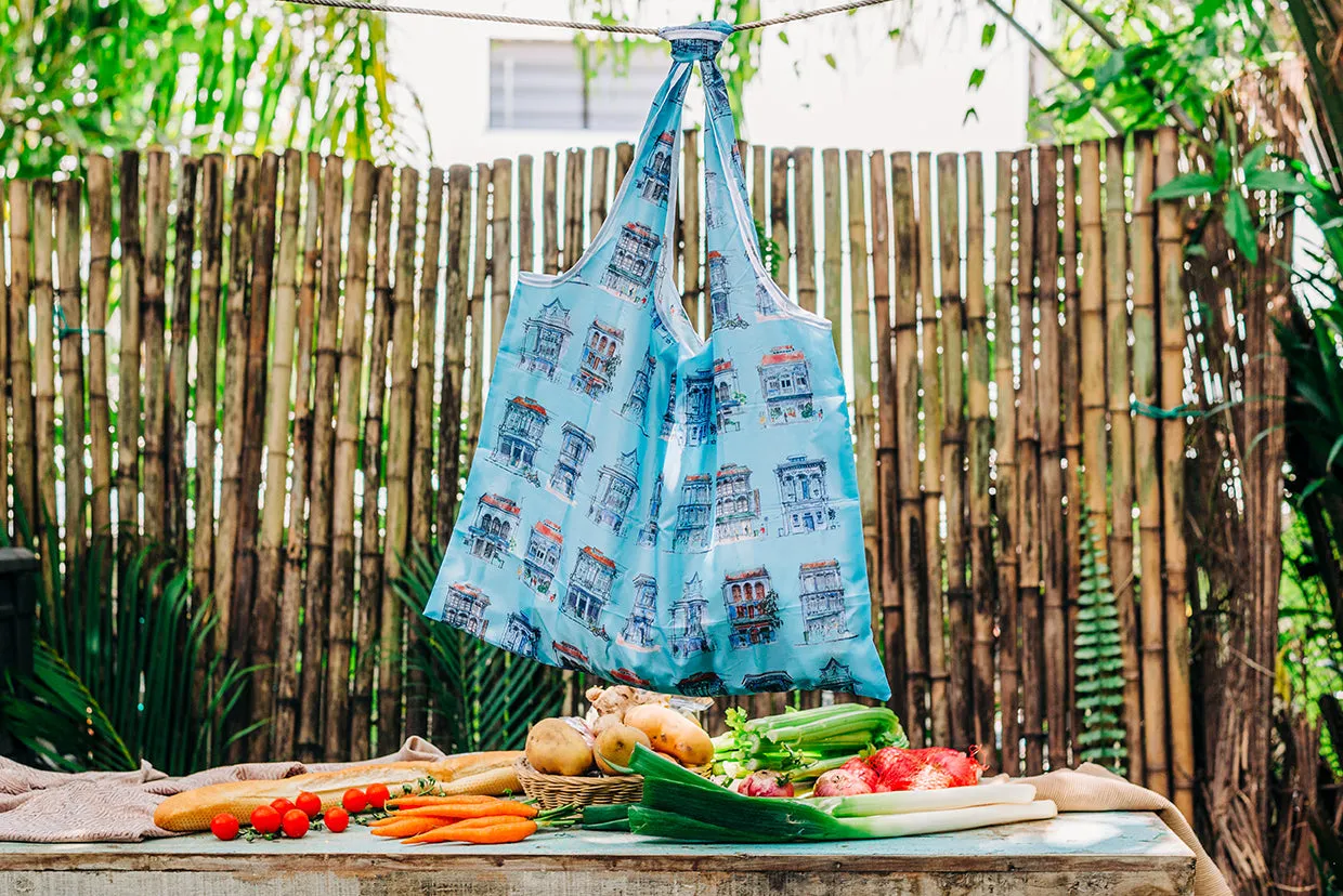 Shopping Bag [Blue] - Blue Shophouses