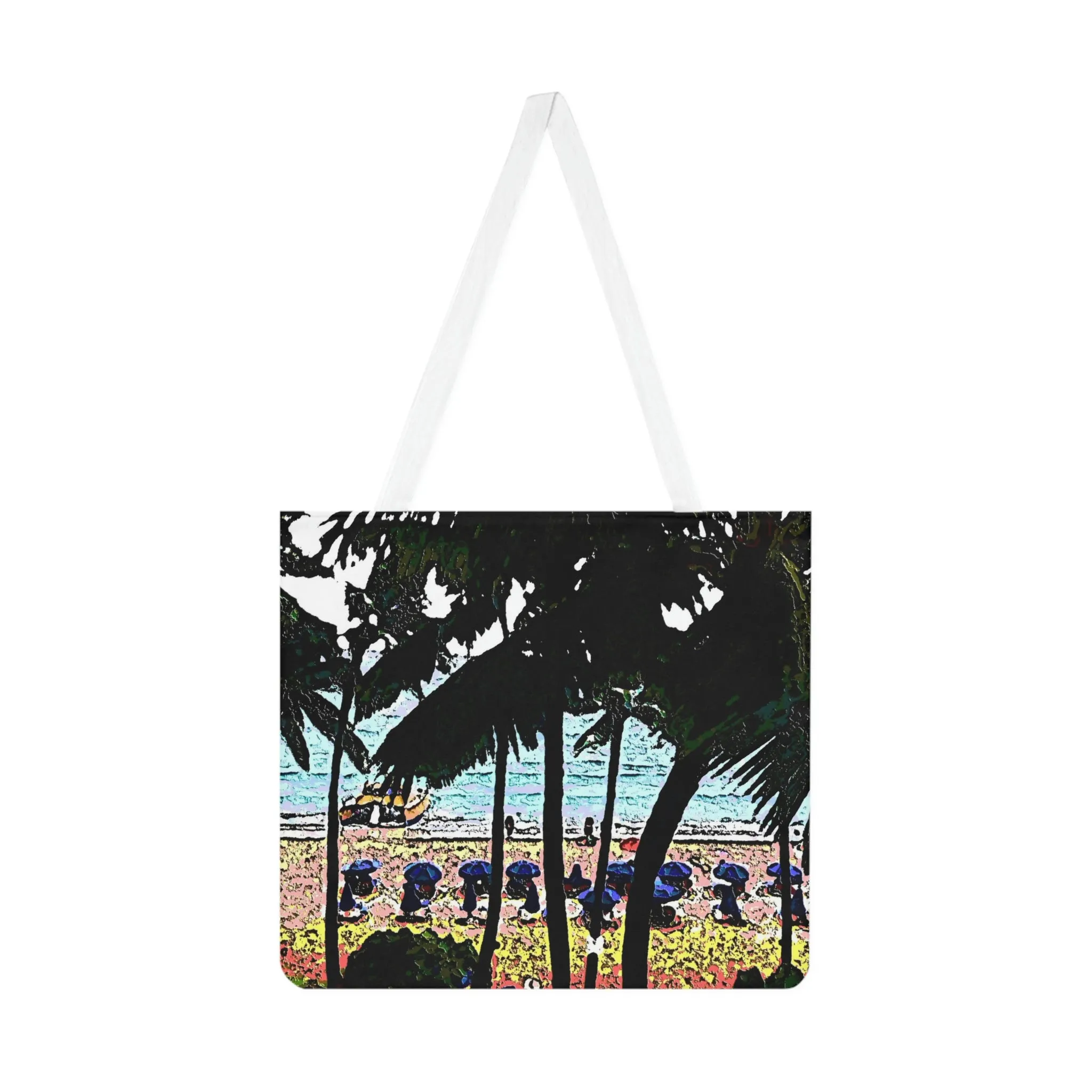 Shoulder Tote Bag ... "A Beautiful Beach Amongst The Palms" ... The Outrigger Waikiki, Honolulu, Oahu ... Original Works ...