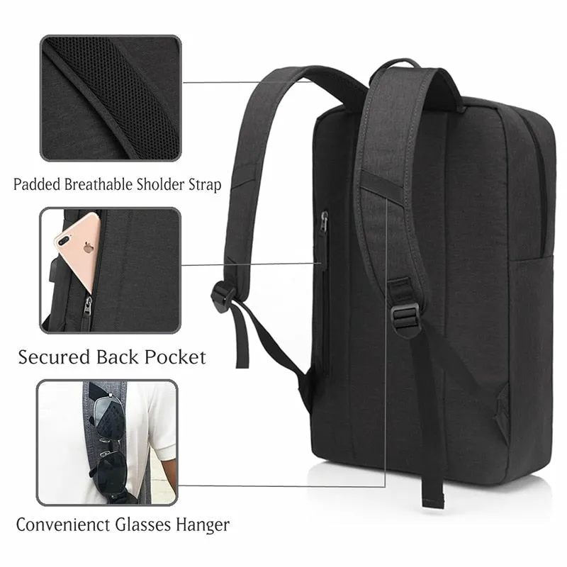 Sleek Waterproof 17in Laptop Backpack