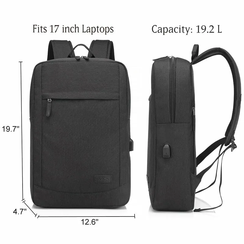 Sleek Waterproof 17in Laptop Backpack