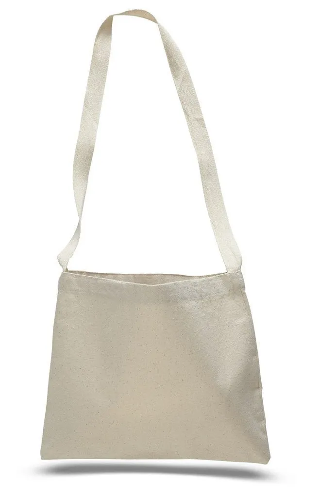 Small Messenger Canvas Tote Bag with Long Straps