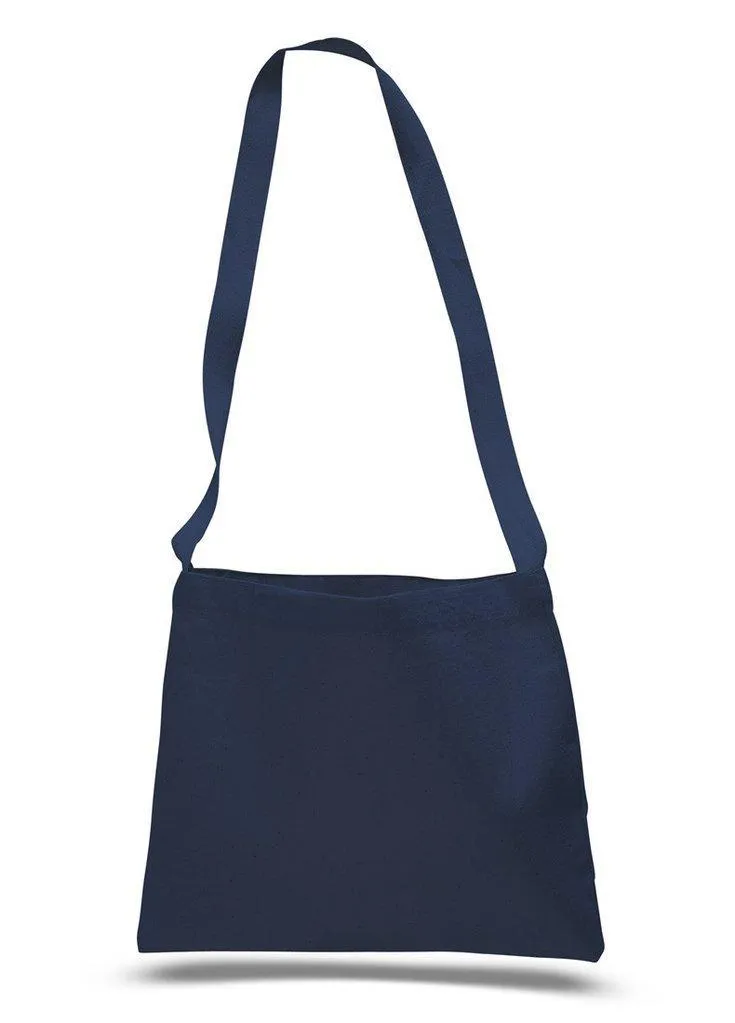 Small Messenger Canvas Tote Bag with Long Straps