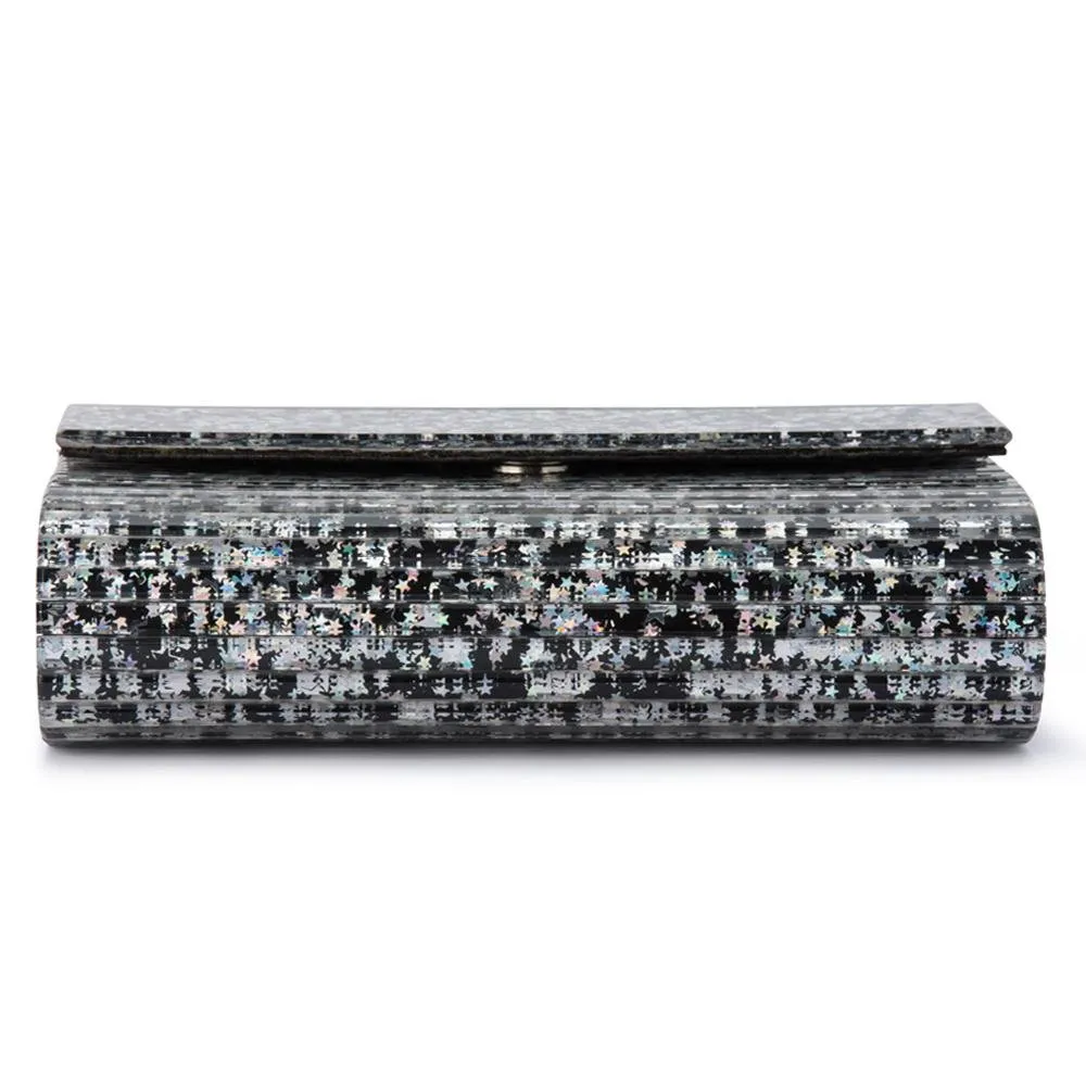 STACER Acrylic Foldover Clutch