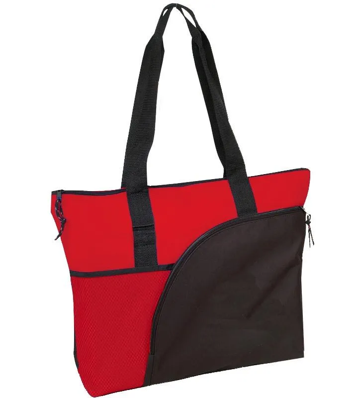 Stylish 600D Polyester Deluxe Zipper Tote Bag