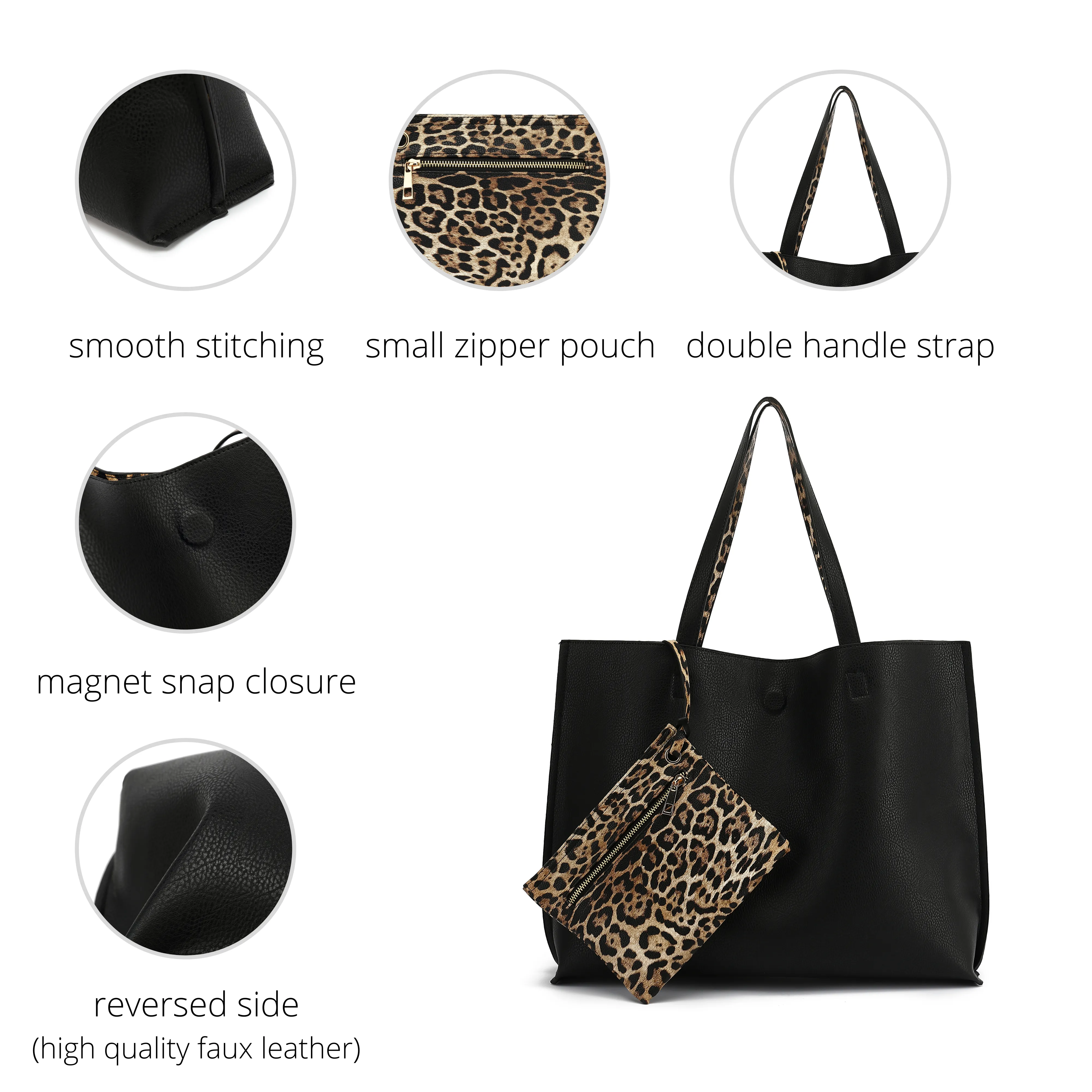 Stylish Reversible Tote Handbag H1842