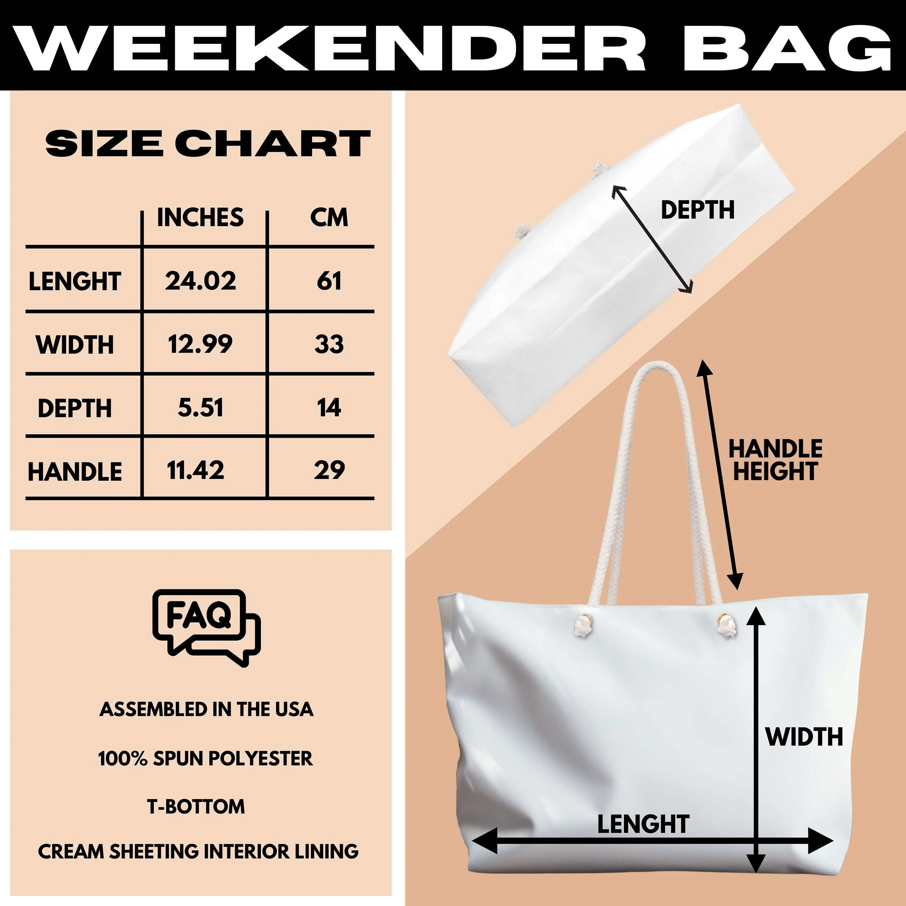 Stylish Sand Castle Design Canvas Weekender Tote