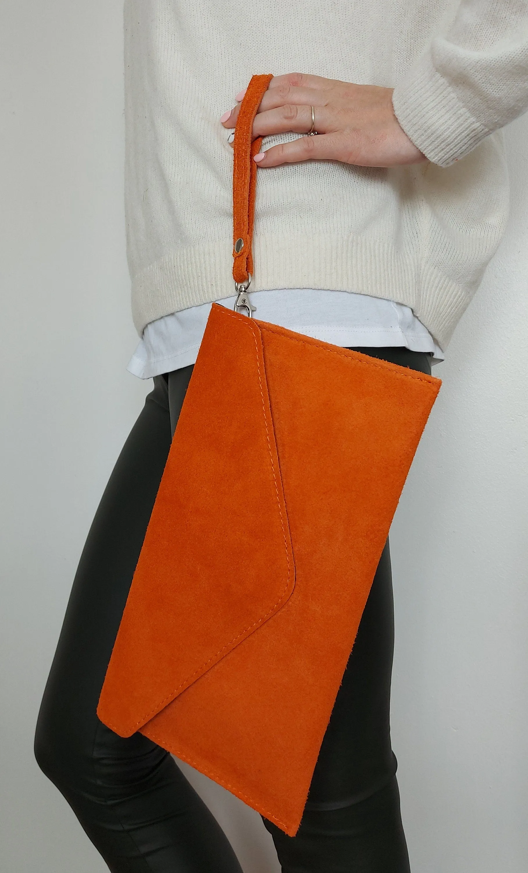 Tan Envelope Clutch Bag