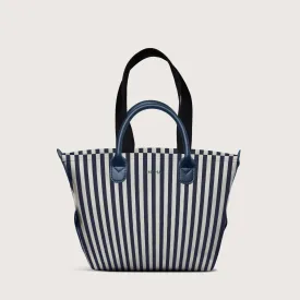 The Mini Canvas Go-Tote - Navy Stripe