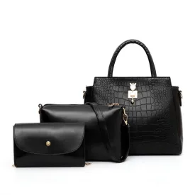 The Onassis 3 Bag Set in Black