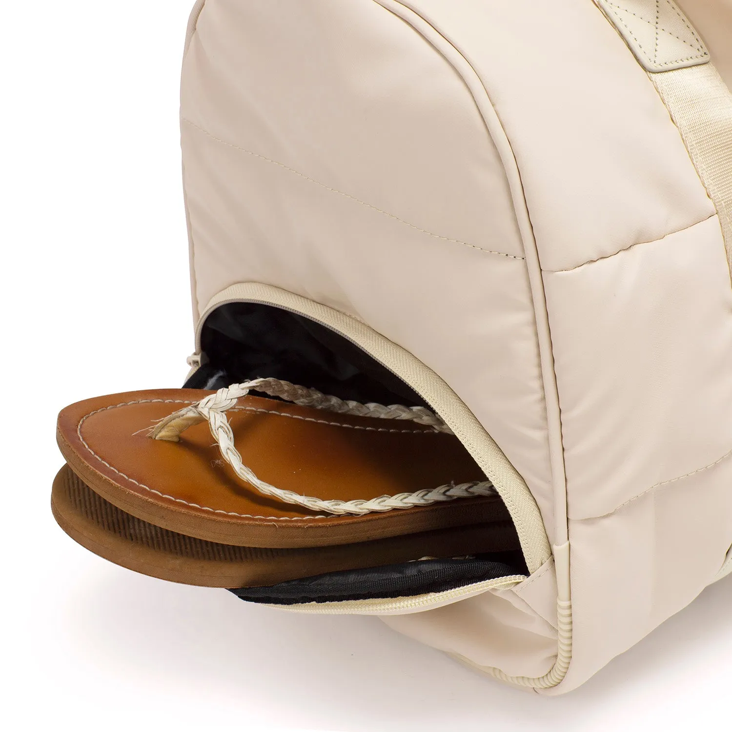 The Puffer Duffel Bag - Ivory