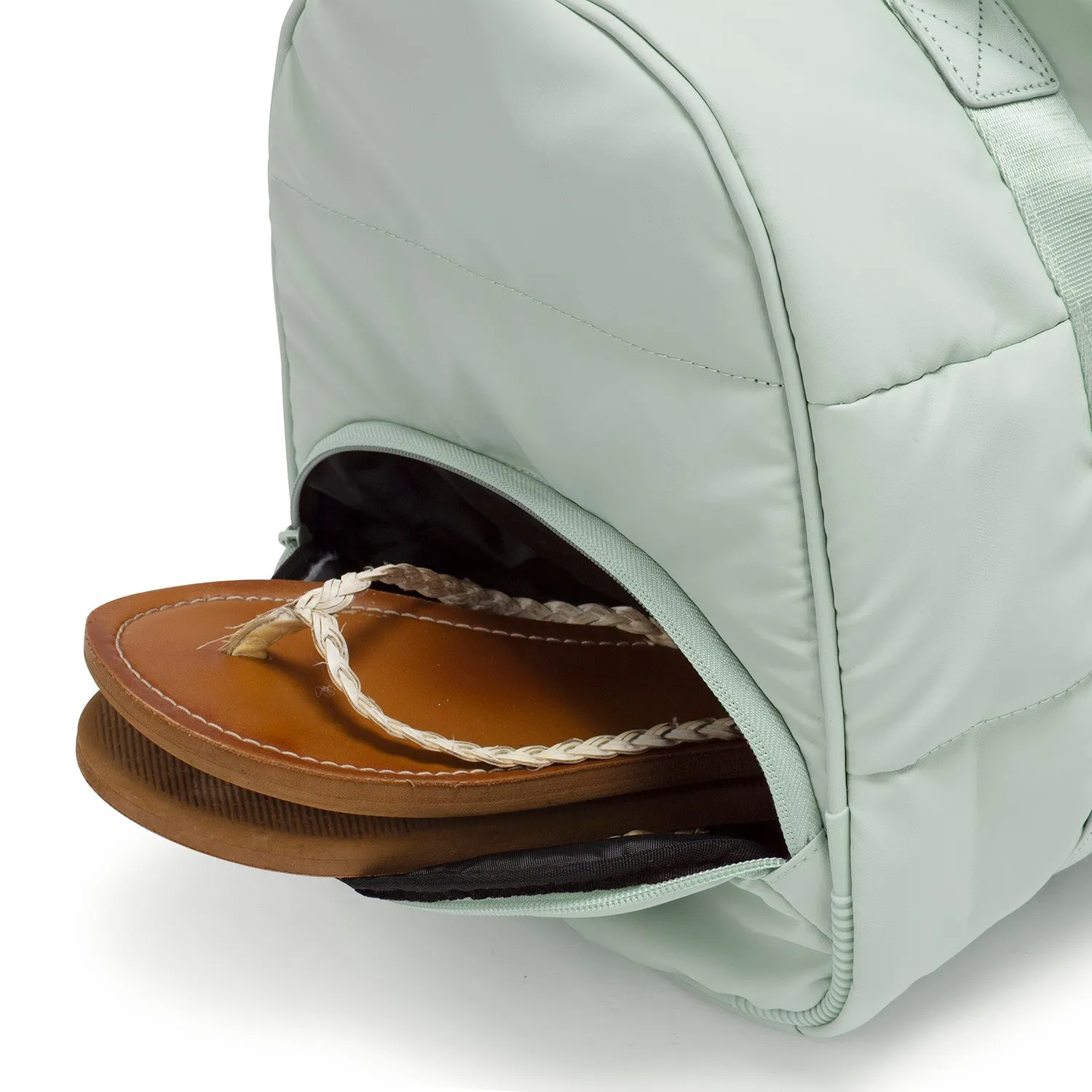 The Puffer Duffel Bag - Sage Green