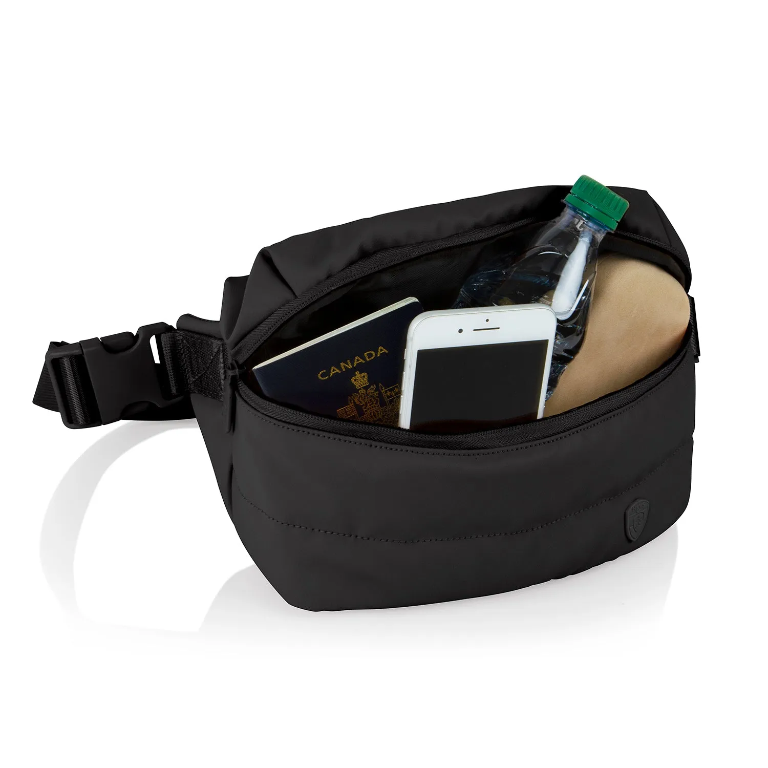 The Puffer Waist Bag - Black