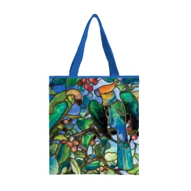 Tiffany Parrots Shoulder Strap Canvas Magazine Tote