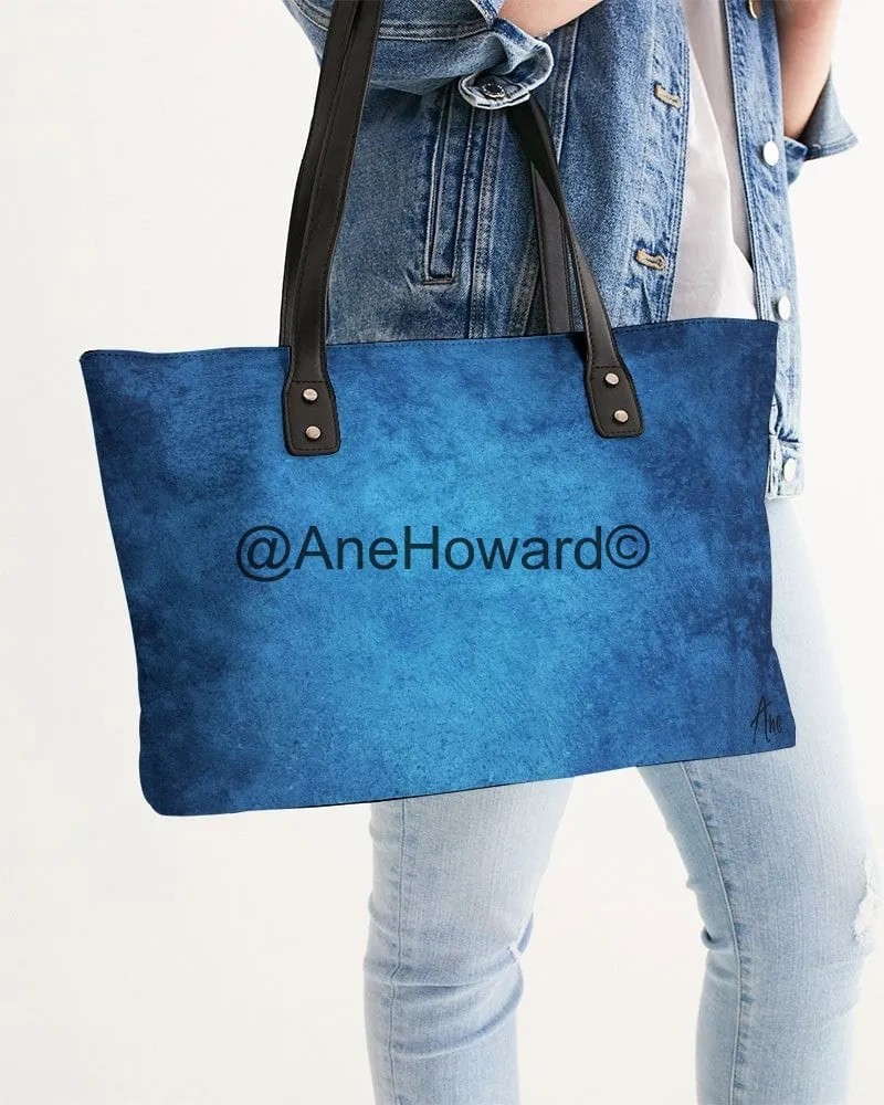 True Blue Vegan Leather Stylish Tote