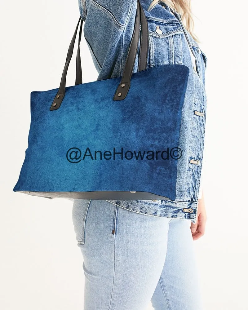 True Blue Vegan Leather Stylish Tote