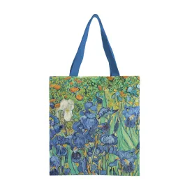 van Gogh Irises Shoulder Strap Canvas Magazine Tote