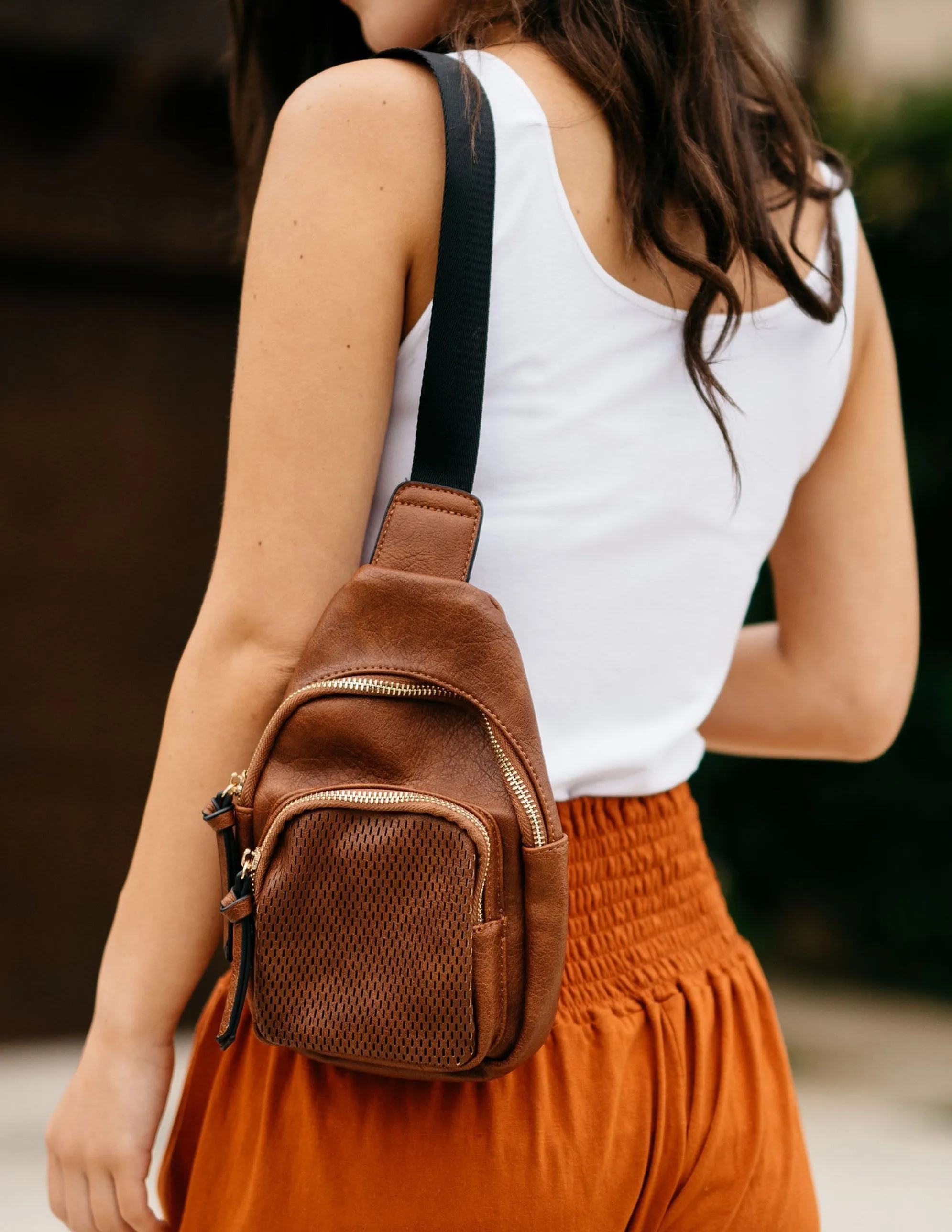 Vegan Leather Crossbody Bag