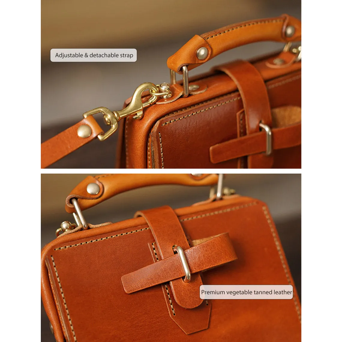 Vegetable Tanned Leather New Doctor Bag DIY Kits