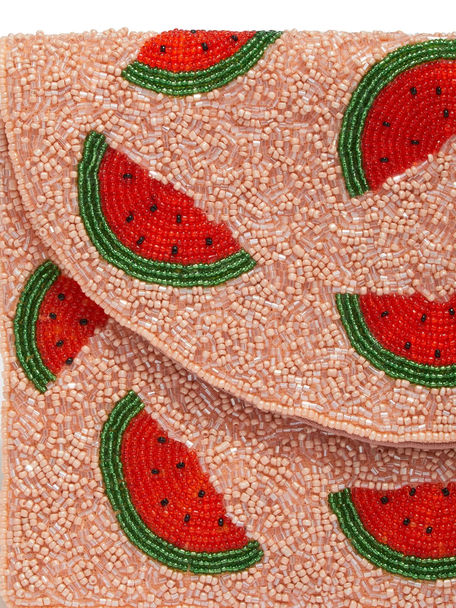 Watermelon-Beaded Clutch