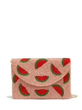 Watermelon-Beaded Clutch