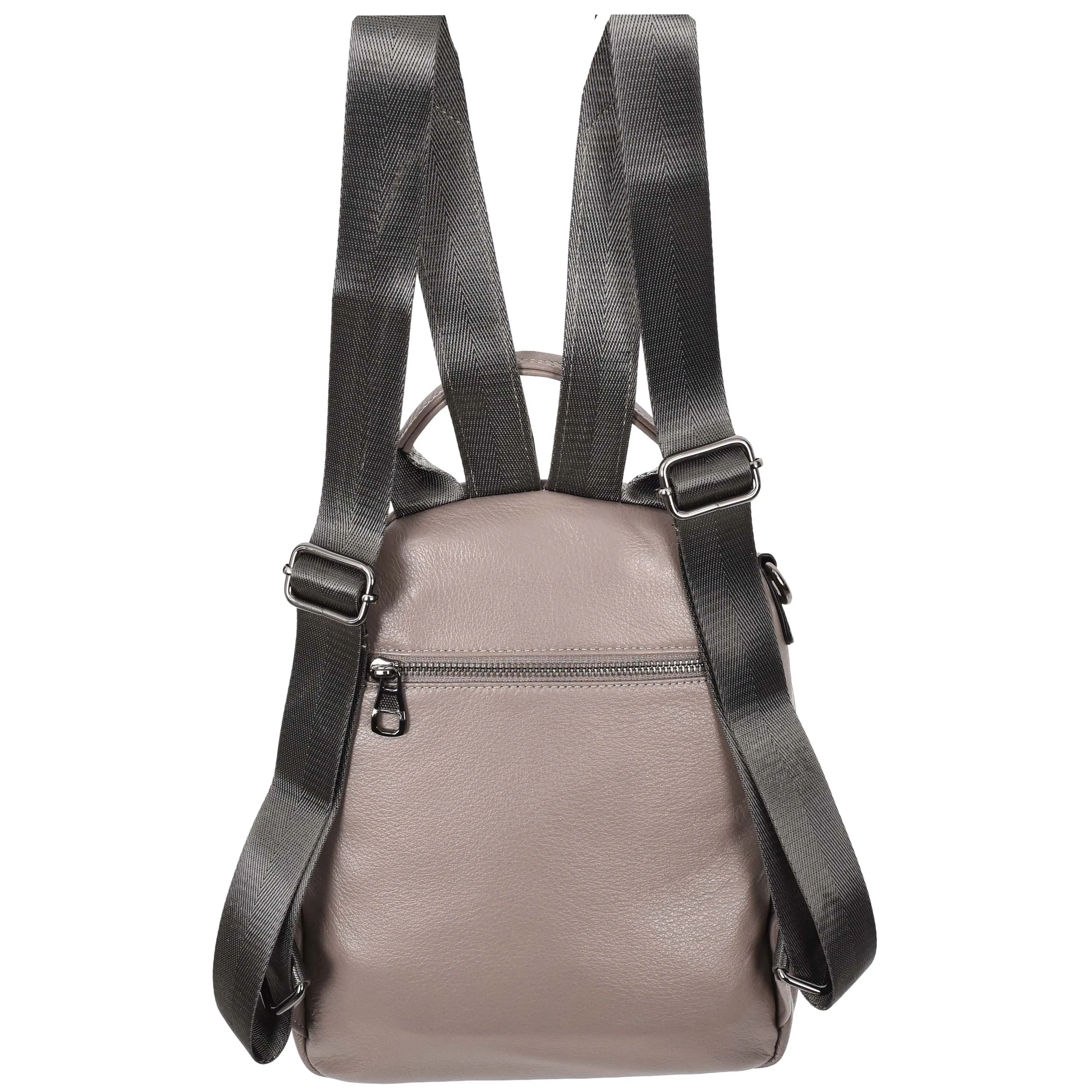 Womens Real Leather Casual Backpack Victoria Grey