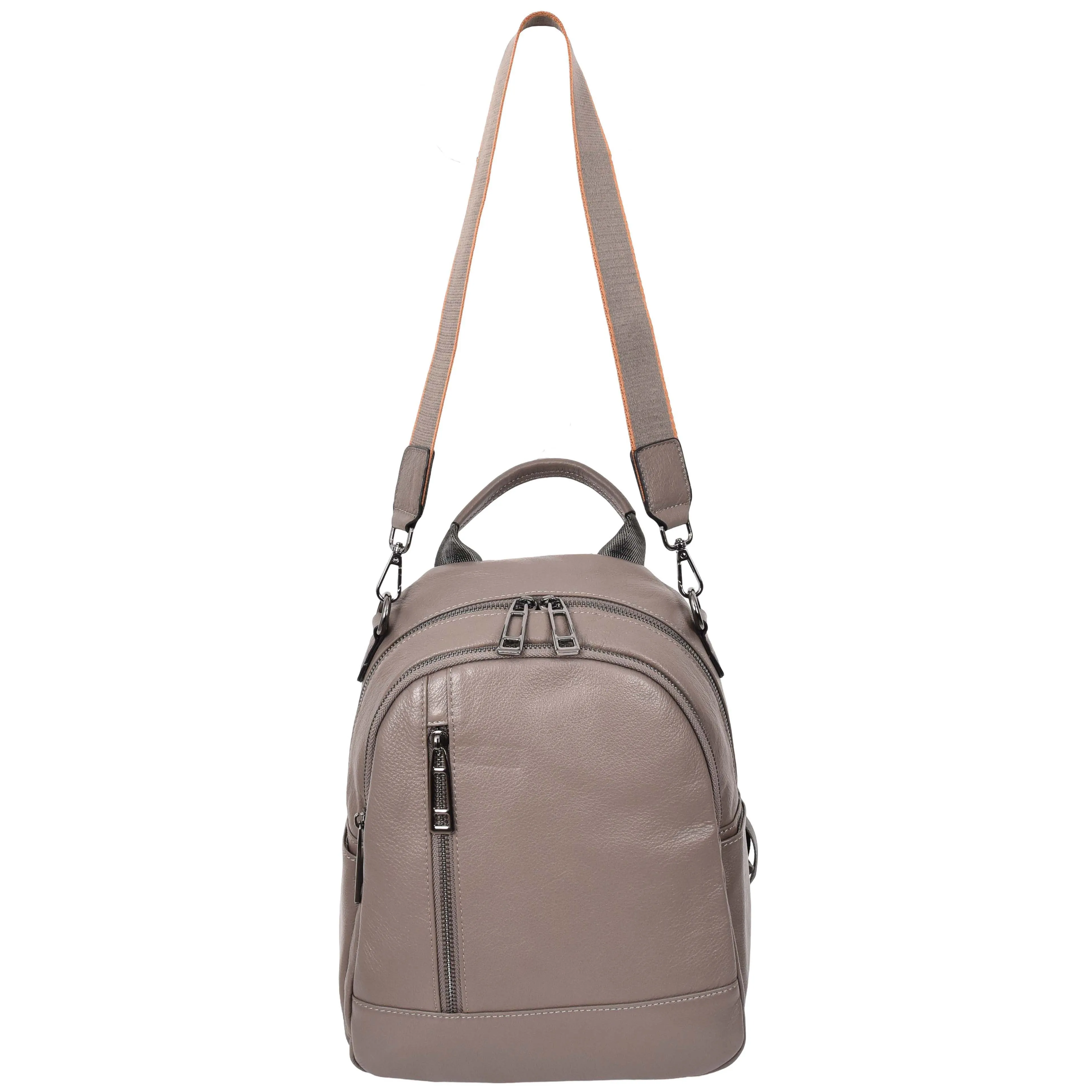 Womens Real Leather Casual Backpack Victoria Grey