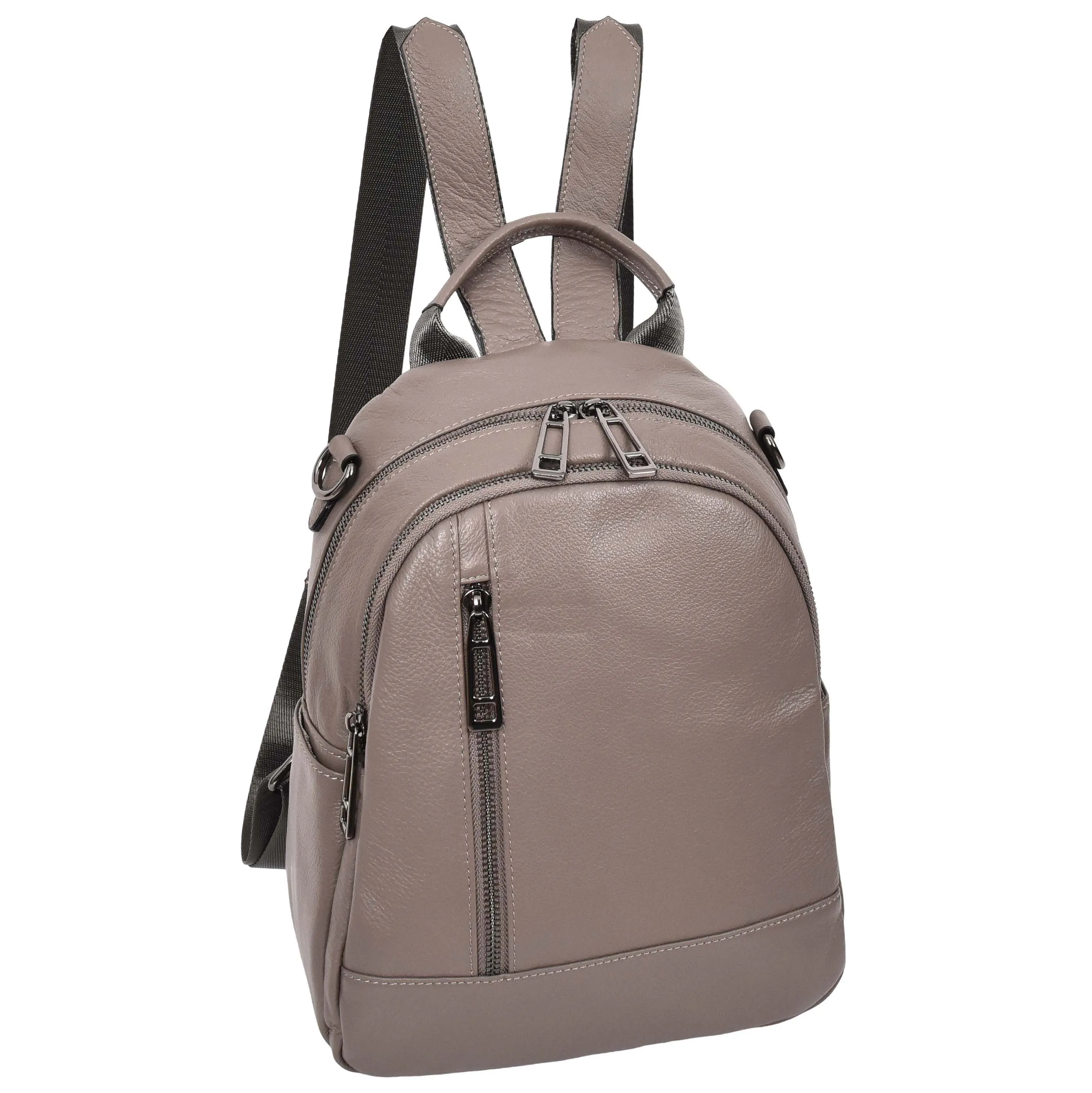 Womens Real Leather Casual Backpack Victoria Grey