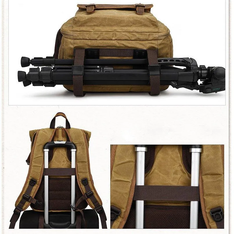 Woosir Camera Backpack with Trolley Sleeve and Tripod Strap