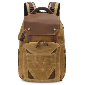 Woosir Canvas Camera Backpack with Laptop Compartment