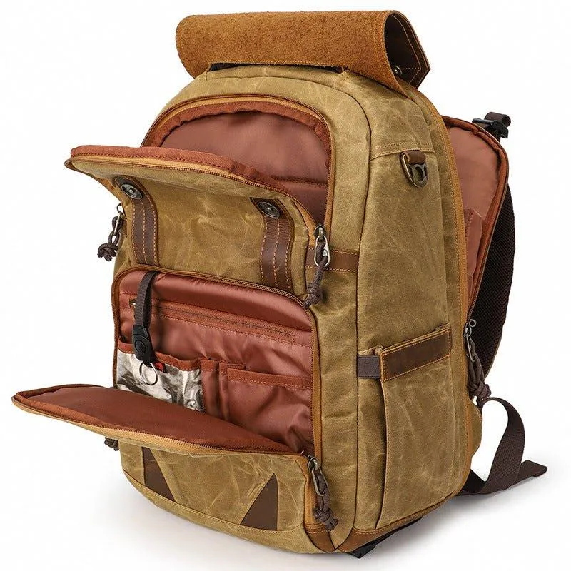 Woosir Canvas Camera Backpack with Laptop Compartment